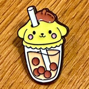 Women’s Accessories Cute Pompompurin in Boba Tea Kawaii Sanrio Enamel Pin
